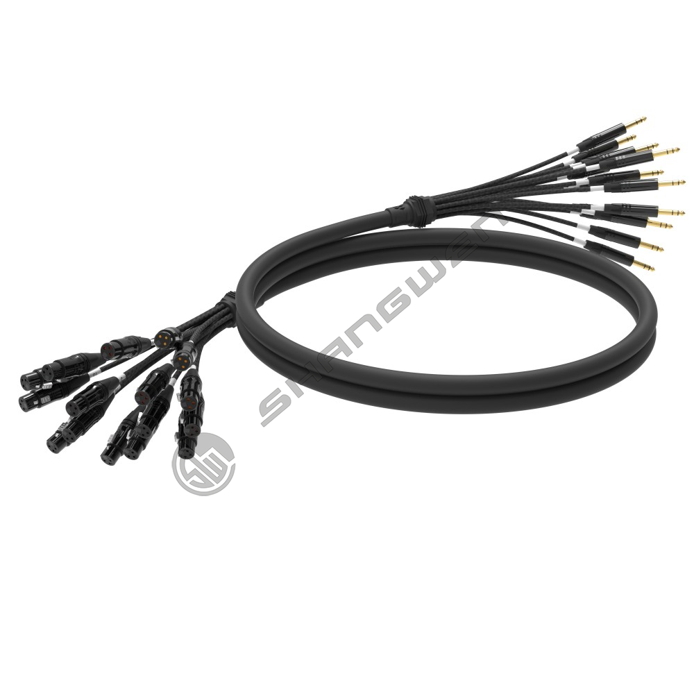 Multi channel XLR female head+audio cable 4, 6, 8, 12, 16 channels